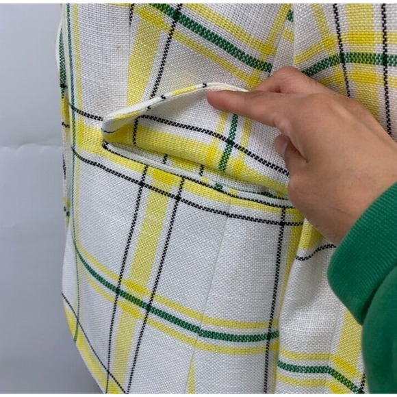 Veronica Beard Blazer Womens 2 Multi School Boy Dickey Plaid One Button Jacket - Picture 5 of 12